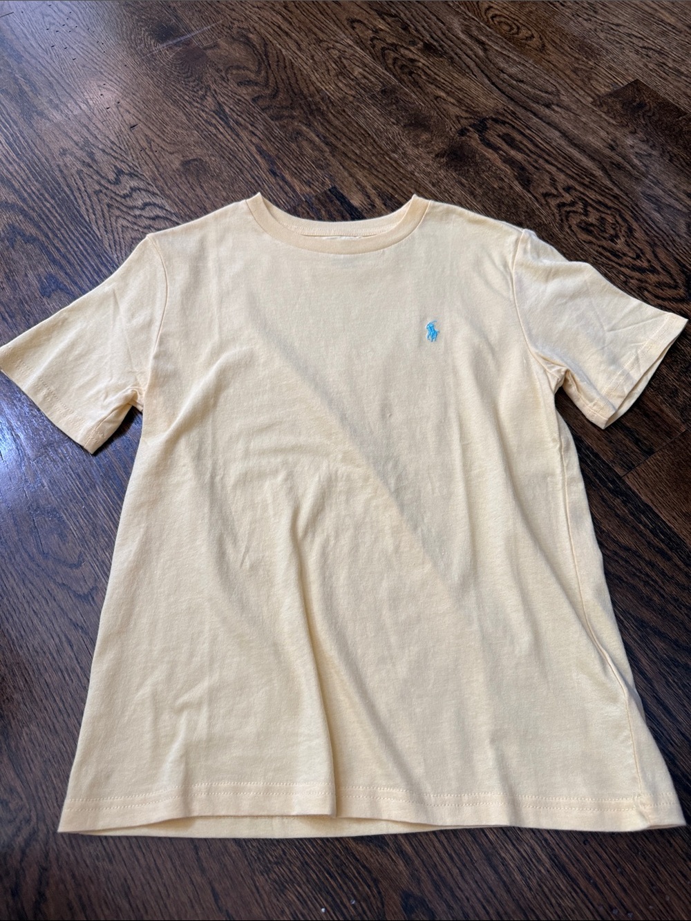 Polo by Ralph Lauren Kids Pale Yellow Crewneck Tee with Blue Pony